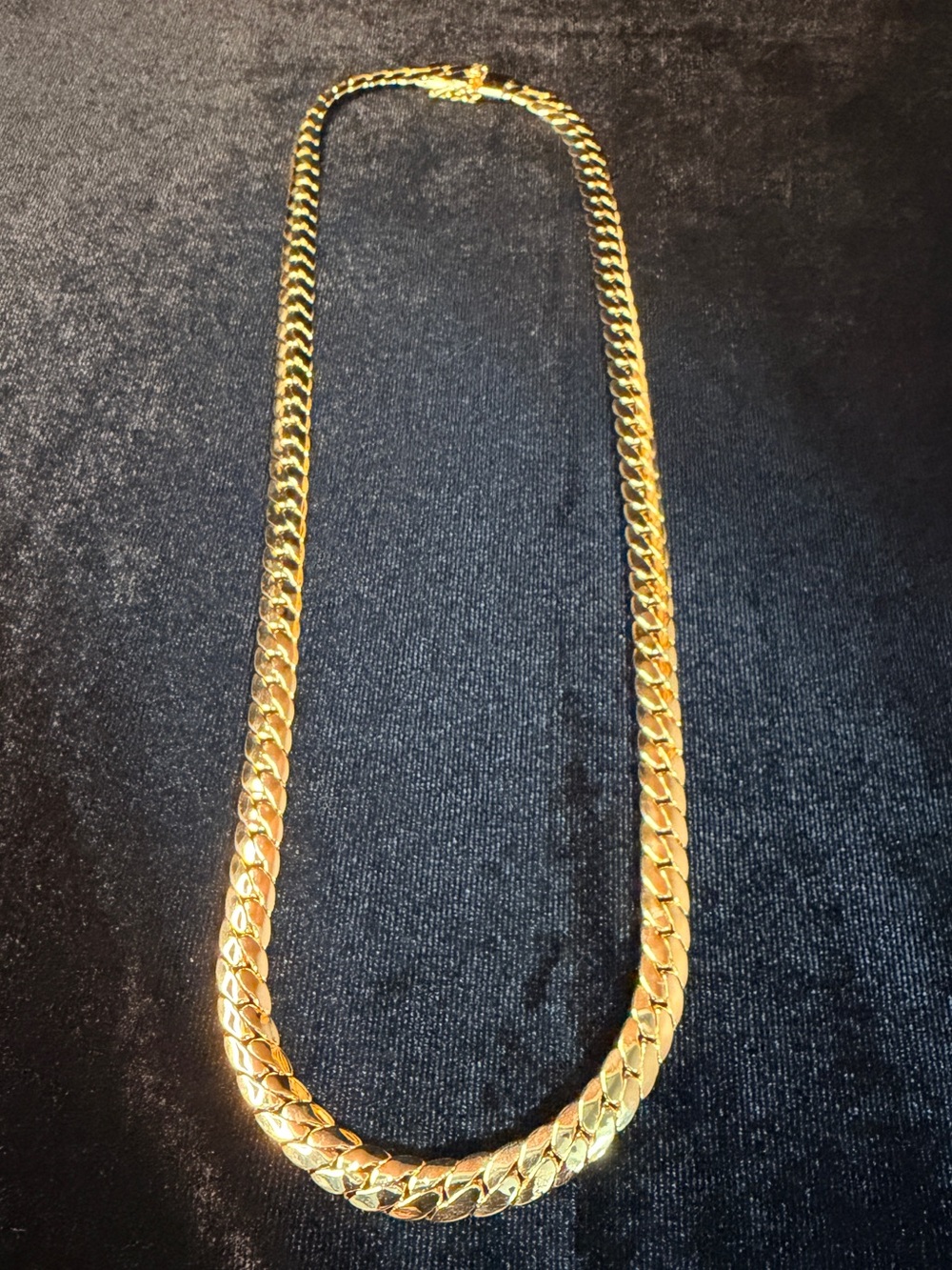 Miami Cuban 14K Stamped Gold Filled 24in 8MM necklace W/ Box Lock BRAND NEW.